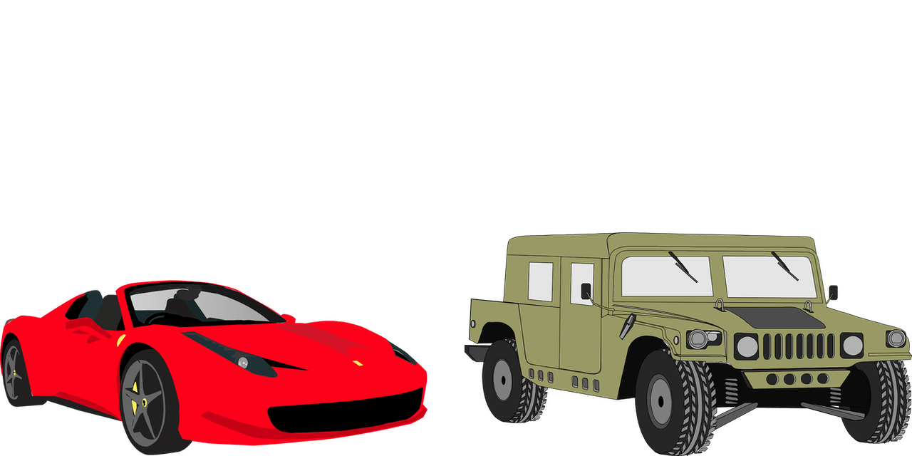 ferrari and hummer